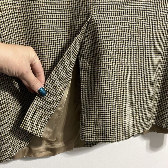Chaps Ralph Lauren Wool Silk Sport Coat Mens 42R Houndstooth Blazer Suit Jacket - Picture 13 of 16